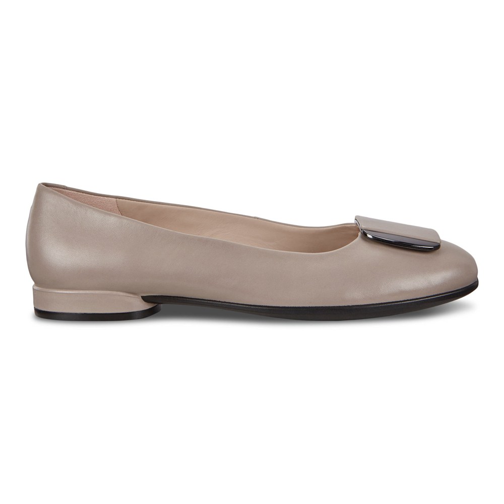 ECCO Womens Ballerinas Grey - Anal Shoes - IRX-387956